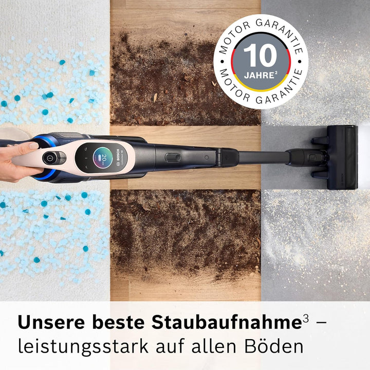 Bosch Akku-Staubsauger Unlimited 10 BKS1041RHF, kabellos, MicroClean Technology, TFT-Display, Staubk