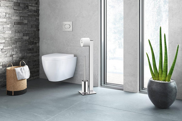 ZACK 40455 Atore Toilettenbutler, silberfarben