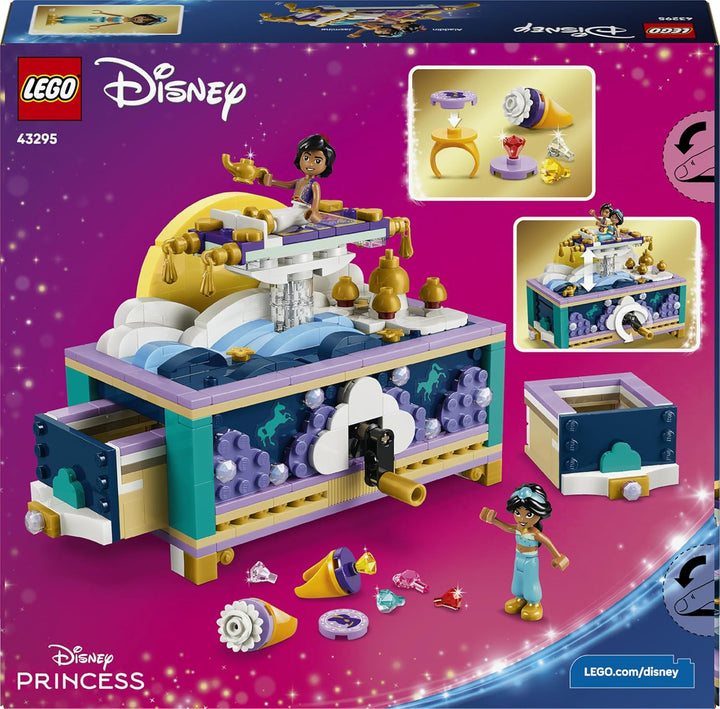 LEGO ǀ Disney Princess Jasmins Schmuckkästchen - Aladdin Set mit 2 Mini-Puppen, 2 Ringen und Dschinn