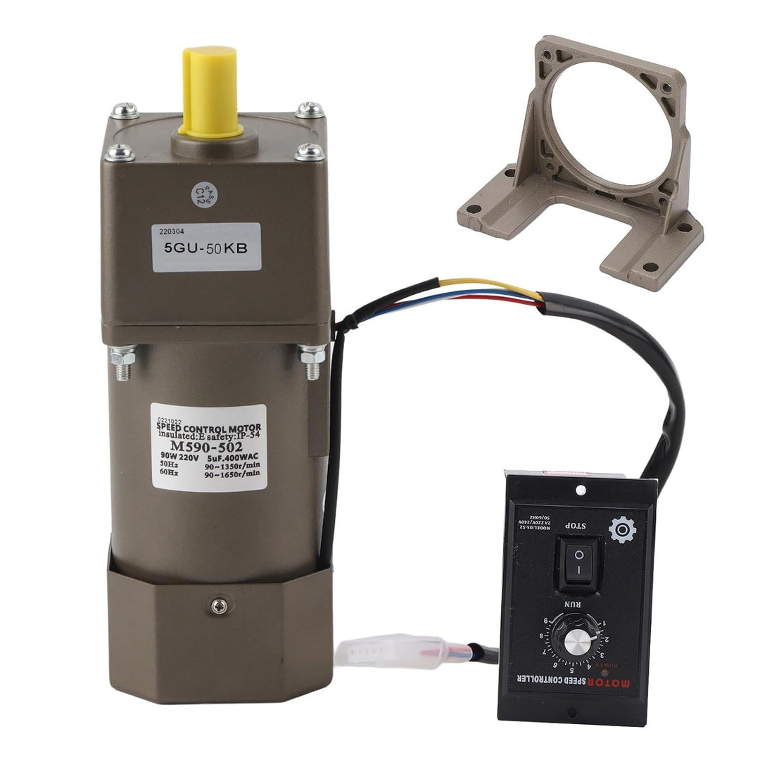 AC 220V 90W Motor mit einstellbarer Drehzahl Stufenlos regelbarer Frequenzumrichtermotor mit Getrieb
