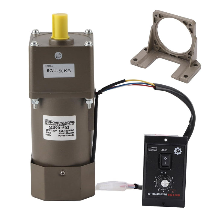 AC 220V 90W Motor mit einstellbarer Drehzahl Stufenlos regelbarer Frequenzumrichtermotor mit Getrieb