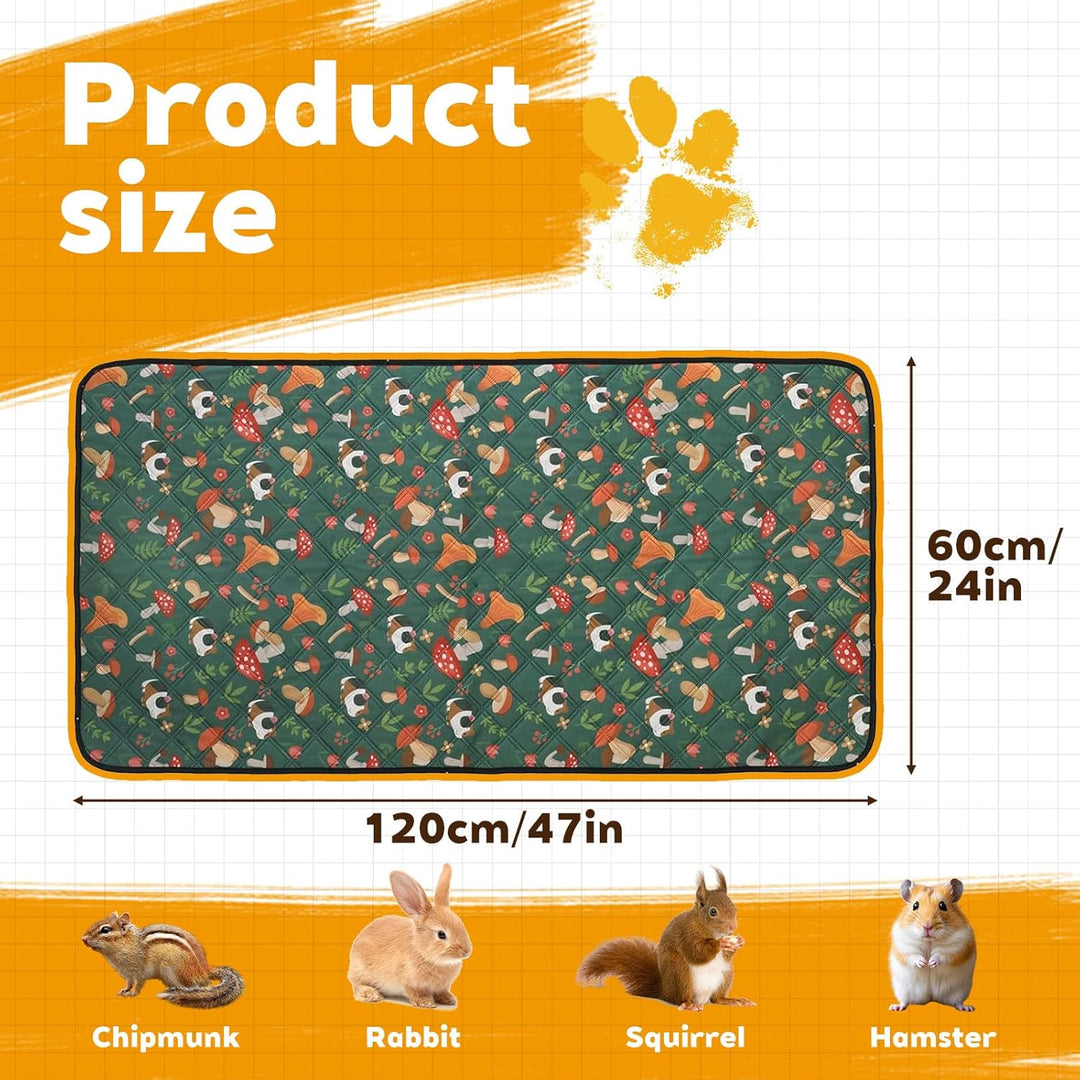 Wiederverwendbare Unterlage für Meerschweinchen, 120 x 60cm Waschbare und Wiederverwendbare Haustier