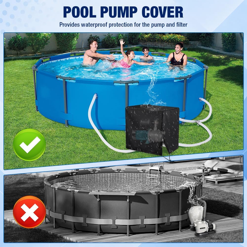Poolpumpe Abdeckung, wasserdichte Sandfilteranlage Abdeckung für INTEX Krystal Clear Poolpumpes, Pum