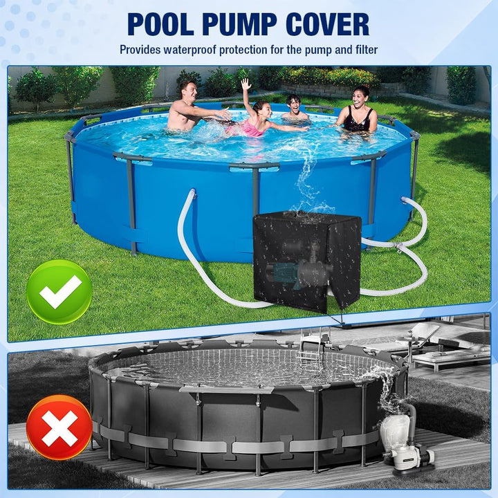 Poolpumpe Abdeckung, wasserdichte Sandfilteranlage Abdeckung für INTEX Krystal Clear Poolpumpes, Pum