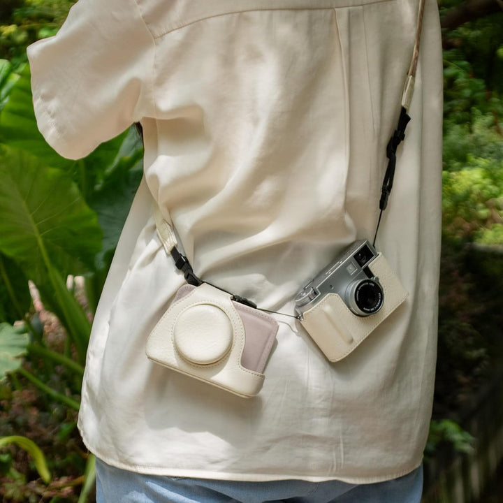 Rieibi x-Half/X-HF1 Case PU Leder Kameratasche für Fujifilm X Half Mirrorless Kamera Schutzhülle mit