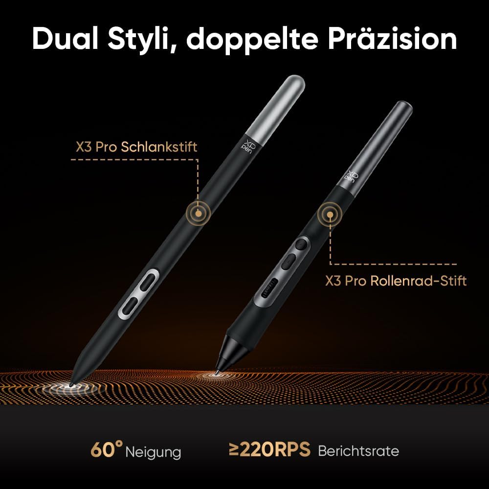 XPPen Artist Pro 19 (Gen 2) 4K Grafikdisplay, 156% sRGB Zeichnentablett, 18,4-Zoll-Bildschirm mit 16