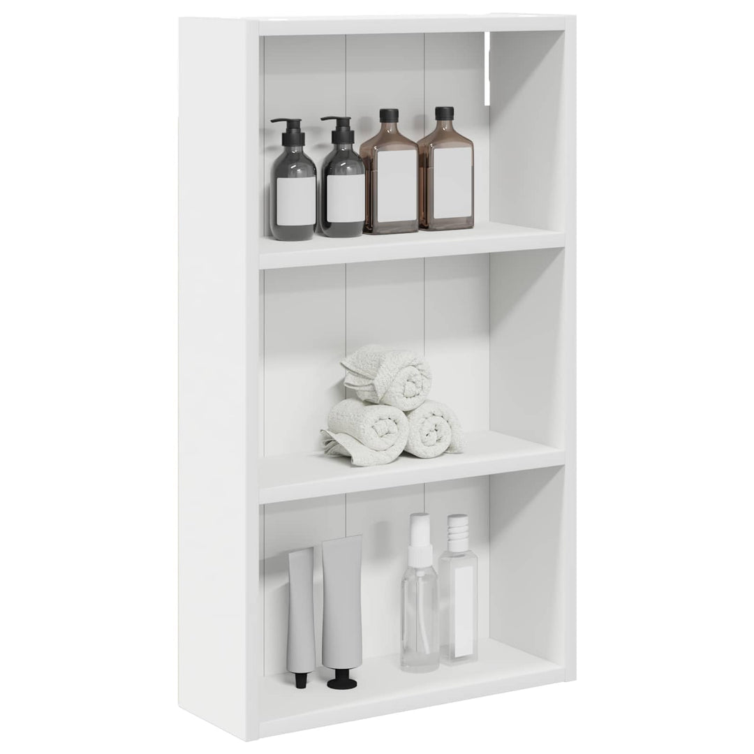 vidaXL Badezimmer-Wandschrank Weiss 40 x 14 x 70 cm Holzwerkstoff, Moderner Badschrank, rechteckiges