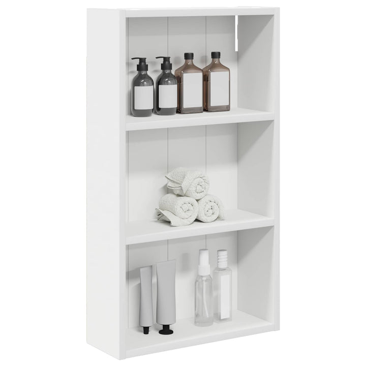 vidaXL Badezimmer-Wandschrank Weiss 40 x 14 x 70 cm Holzwerkstoff, Moderner Badschrank, rechteckiges