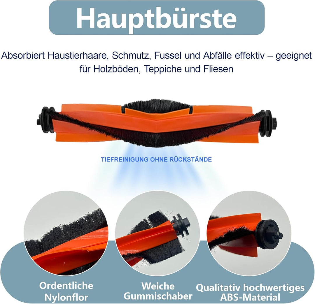25 Stück Zubehör für Xiaomi X20+/X10+, für Dreame L10s Ultra/L10 Ultra/L10 Prime Roboter Staubsauger