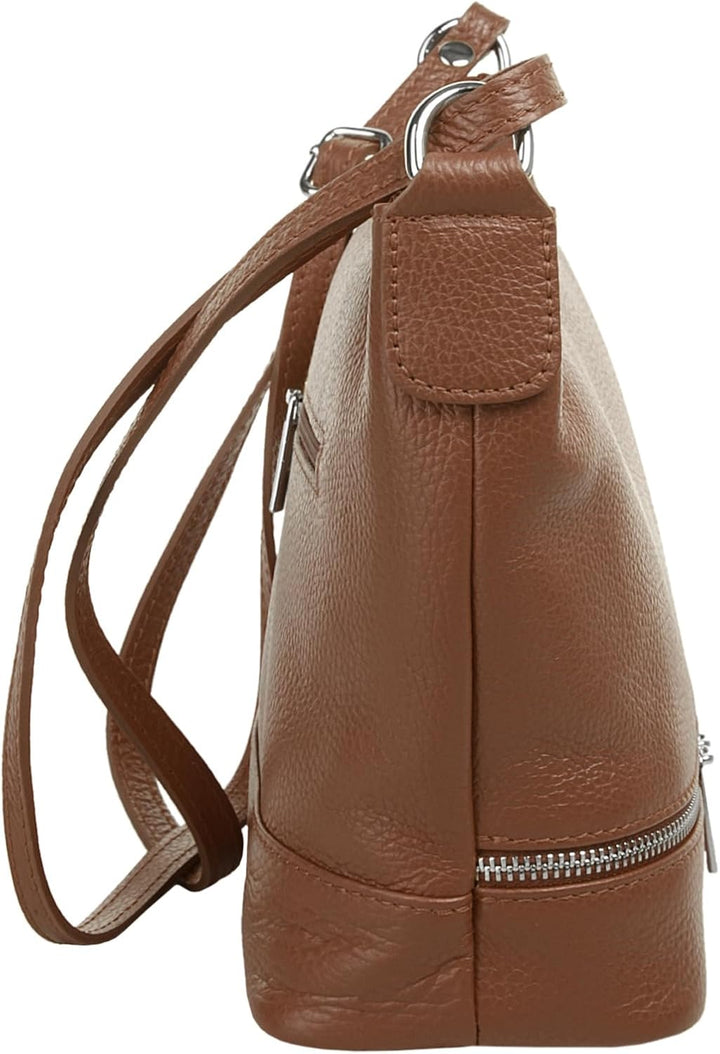 Cluty Umhängetasche Echt Leder Damen | Made in Italy, verstellbarer Schultergurt, Handtasche mit Rei