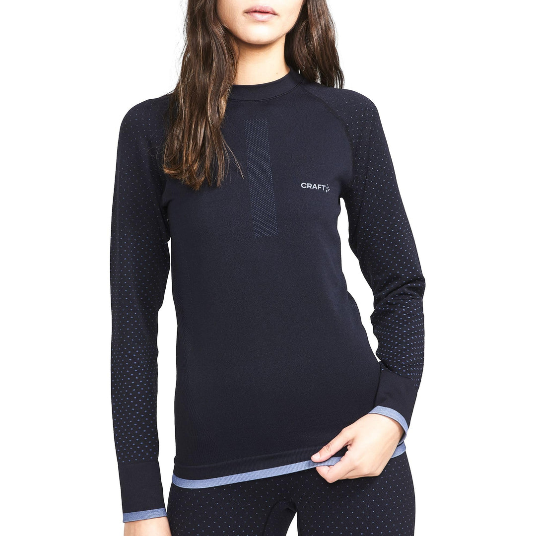 Craft Damen ADV Warm Intensity Longsleeve Langarm Unterhemd Funktionsunterhemd XL Schwarz, XL Schwar