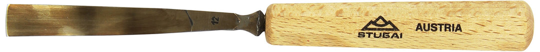 STUBAI Stemmeisen Stechbeitel Serie 52 - Form 12 | Gebogenes Flacheisen 12 mm, mit Holzgriff, zum Vo