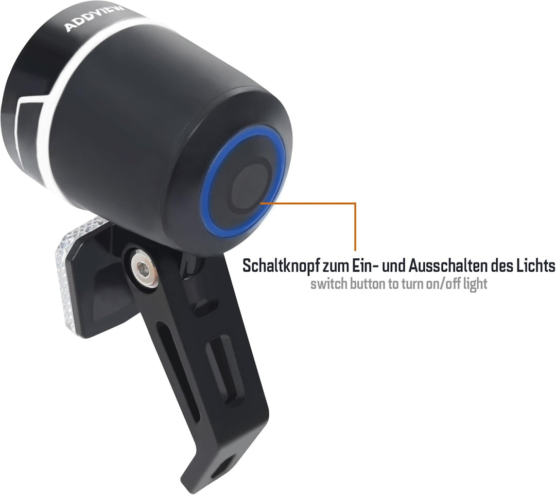 Fahrradlicht 80 Lux Nova M80 – Dynamo Frontlicht mit Tagfahrlicht, Standlicht, Aluminium-Gehäuse, St