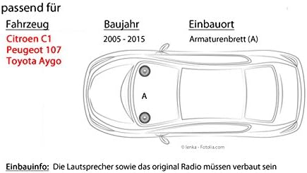 Lautsprecher Einbauset passend mit Pioneer TS-G1010F - 10cm Doppelkonus 100mm PKW KFZ Auto 190W Paar