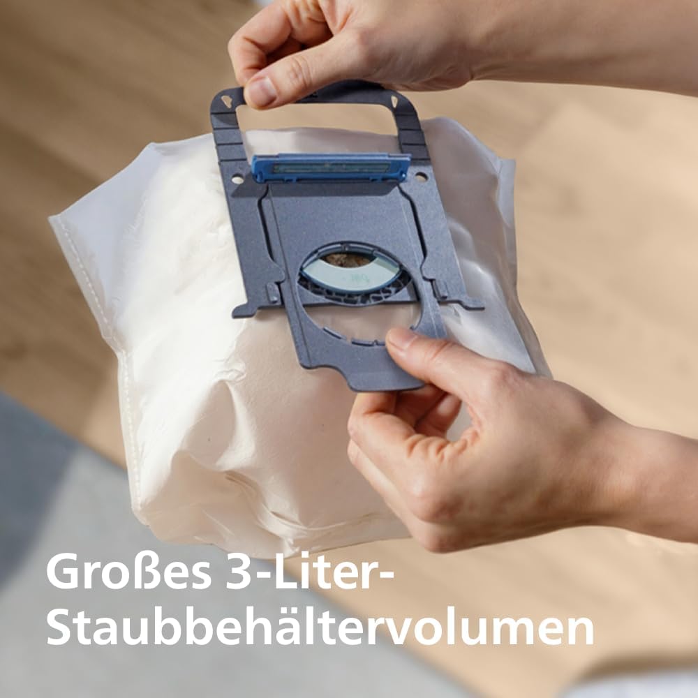 Philips Series 2000 Bodenstaubsauger mit Beutel – Kompakt & Leicht, 800W Motor, HEPA-Filter fängt 99