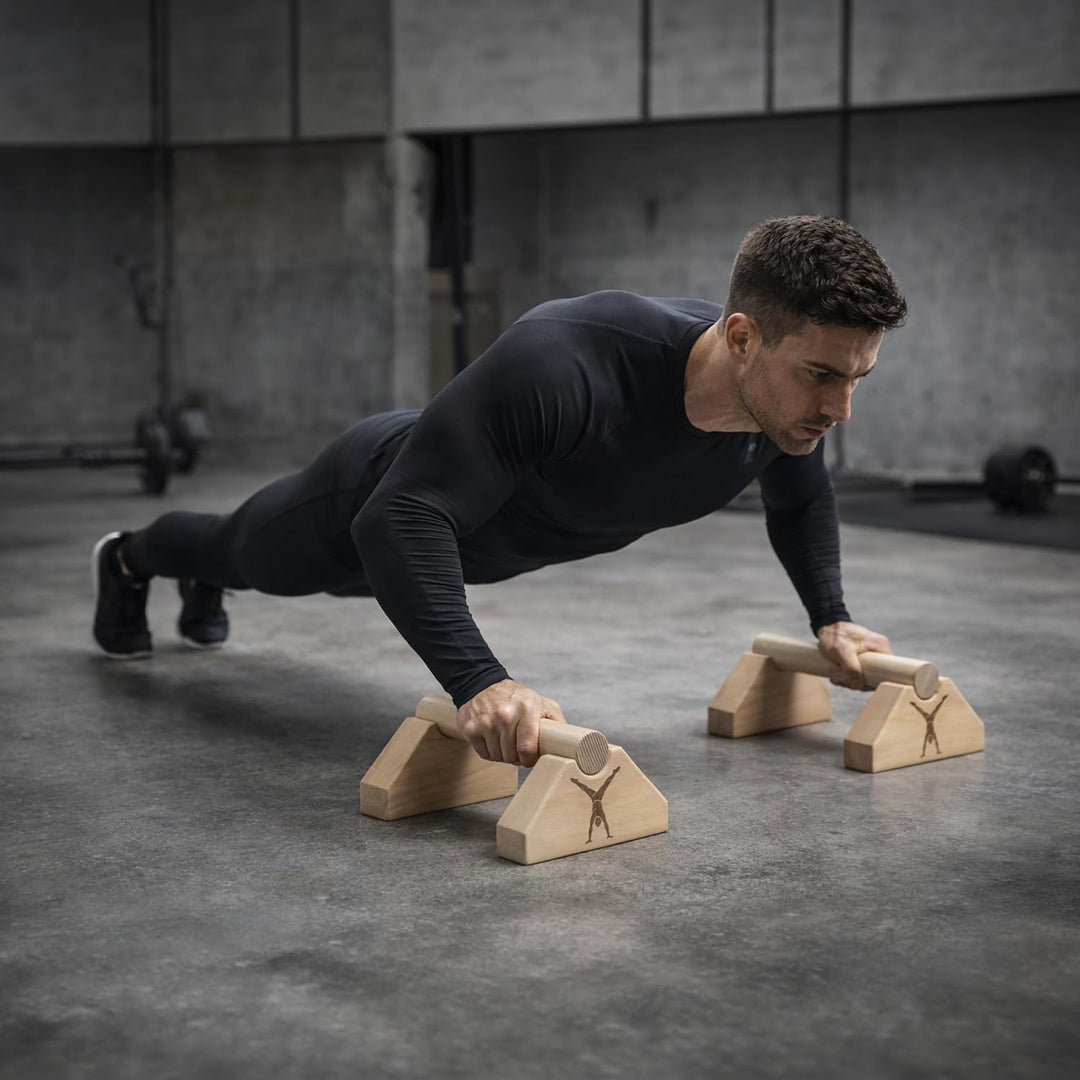 MAMOI® Parallettes zum Trainieren, Calisthenics, Liegestützgriffe, Fitness, Trainingsbarren, stabil