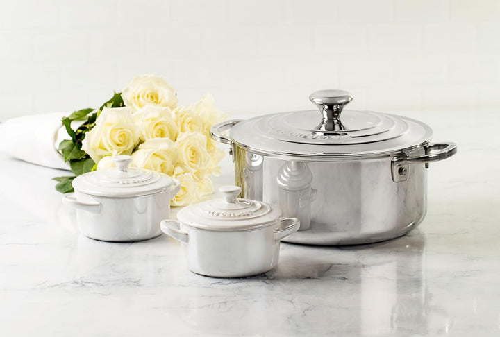 Le Creuset Signature Flacher Bräter mit Deckel, Rostfreier 3-ply Edelstahl, Ø 20 cm, 3 L, 20 cm