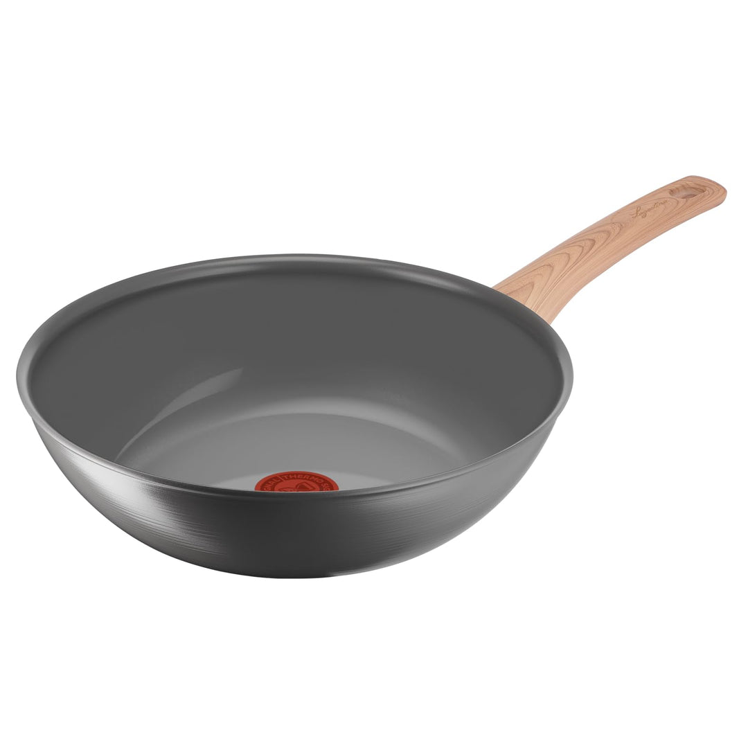 Lagostina Vivissima, Antihaft-Wok 28 cm mit langem Griff, Keramikbeschichtung, schnelles Aufheizen u