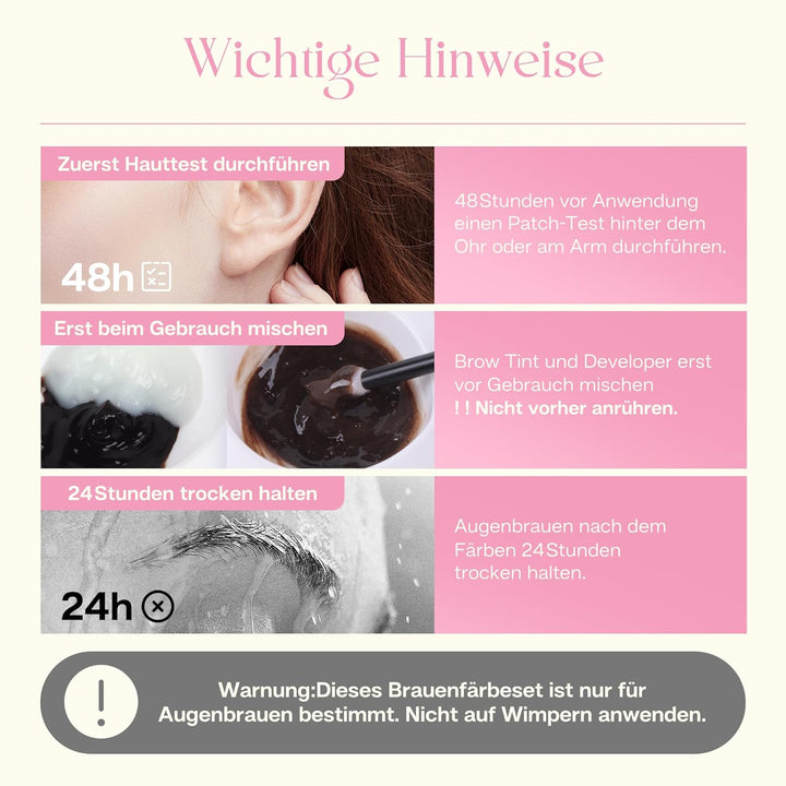 CALAILIS Wimpernlifting Set und Augenbrauenfarbe Set, 2-in-1 Lash Lifting und Brow Tint Kit für Natü