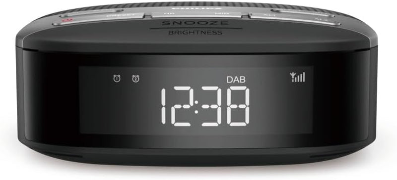 Philips Audio Radiowecker Radio DAB+ (Doppelter Alarm, Sleep Timer, Kompaktes Design, DAB+/UKW Digit