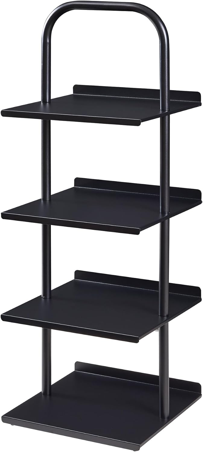 [en.casa] Schuhregal schmal Poytya mit 4 Ebenen Metall 96 x 34 x 32 cm Schuhständer für 4 Paare Schu