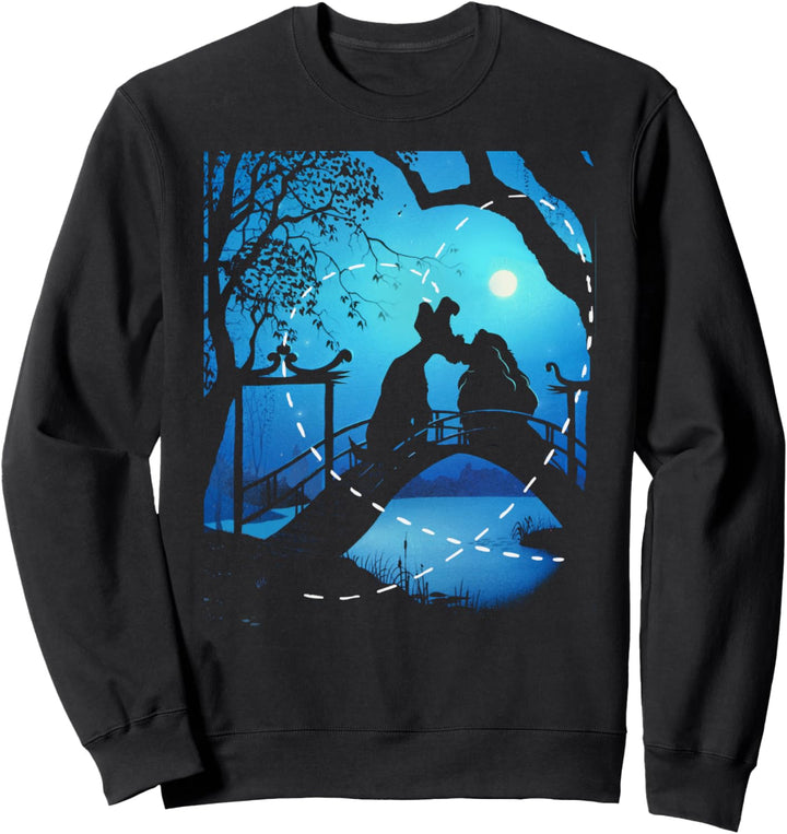 Disney Lady And The Tramp Bridge Silhouette Sweatshirt