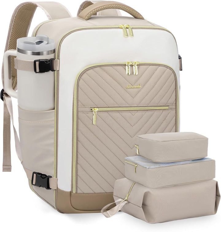 LOVEVOOK Reiserucksack Damen Gross 40L Handgepäck Tasche für Flugzeug 17.3 zoll Laptop Reisetasche W