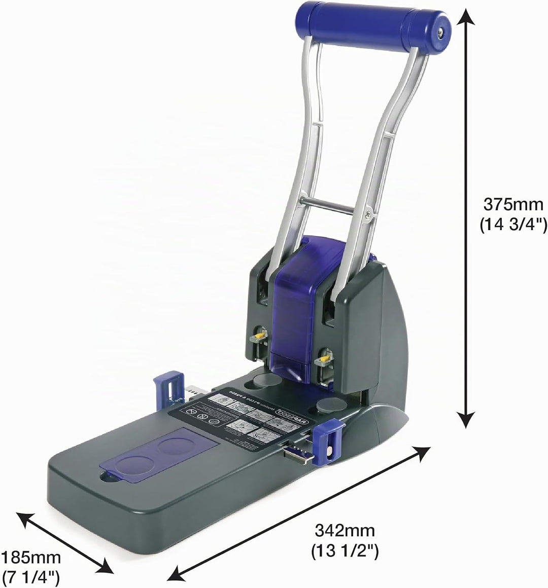 Rapesco PF220AP1 ECO P2200 2-fach-Kraftlocher, 150 Blatt Stanzkapazität, Schwarz/Violett Schwarz / V