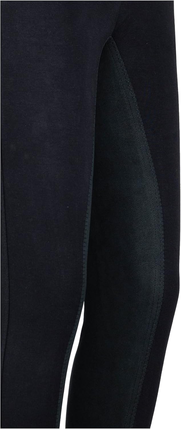 RL24 - Damen Reithose Vollbesatz BASICLINE 46 Schwarz/Schwarz, 46 Schwarz/Schwarz