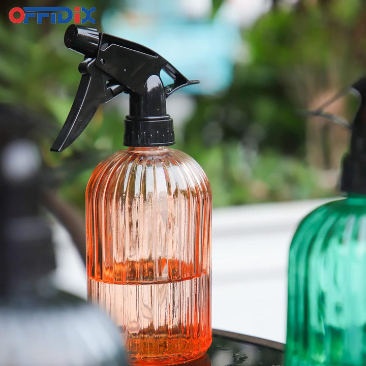OFFIDIX Glassprühflasche, Handdruckanlage Mister 0.4L Wassersprüher Giesskanne mit Verstellbarer Düs