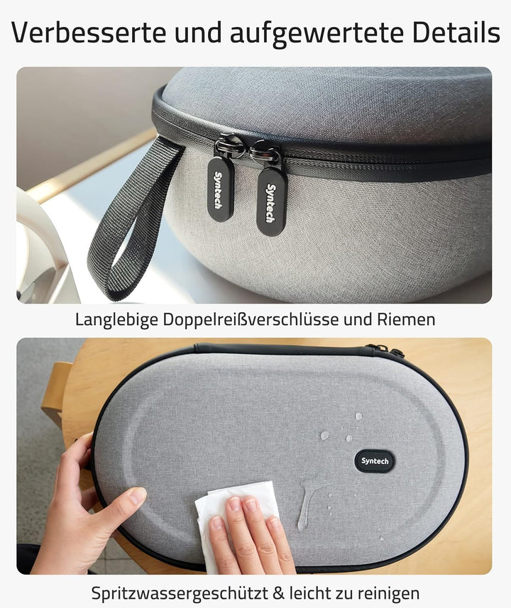 Syntech Tragetasche Kompatibel mit Meta/Oculus Quest 2 Zubehör/PICO 4 VR Headset mit Elite Strap, To