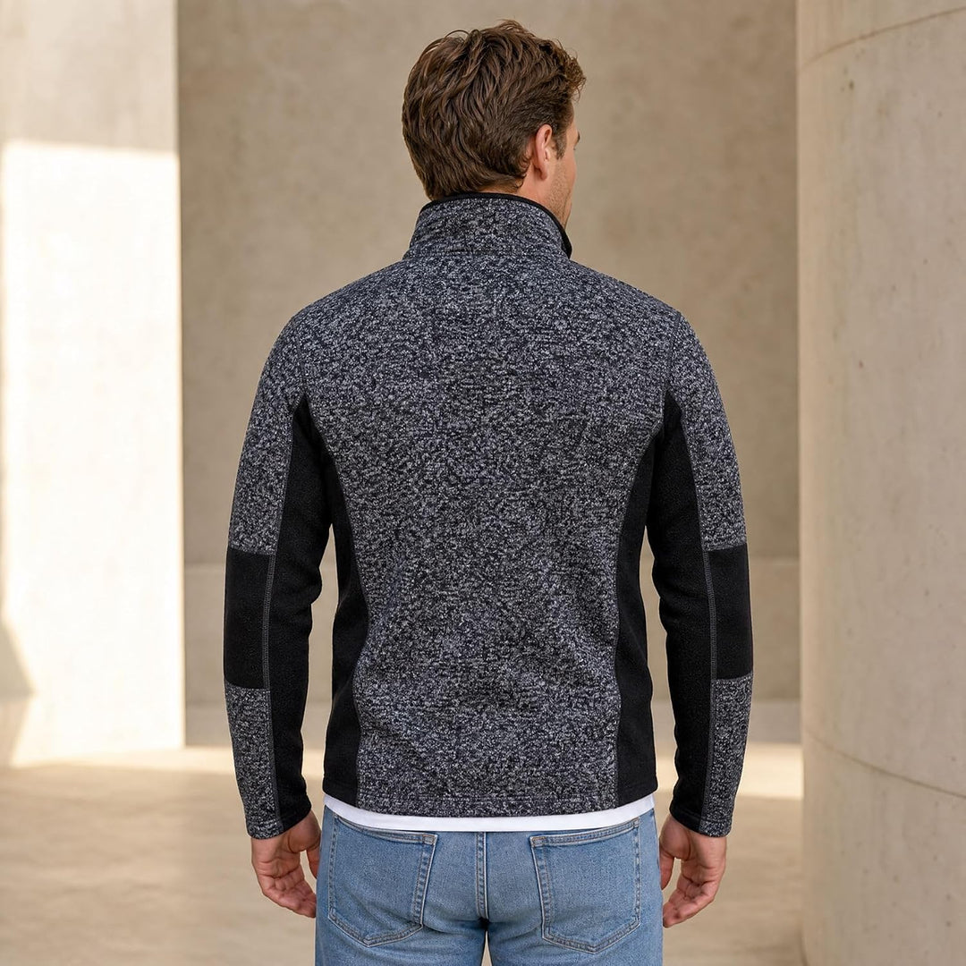 Nebulus Fleecepulli PAAVO Herren - Reissverschluss, Pullover Schwarz 3XL, Schwarz 3XL