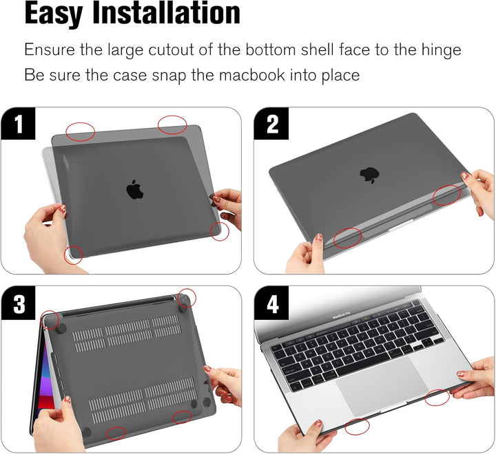 Fintie Hülle Kompatibel mit MacBook Pro 13 (2016-2022) A2338(M2/M1)/A2289/A2251/A2159/A1989/A1706/A1