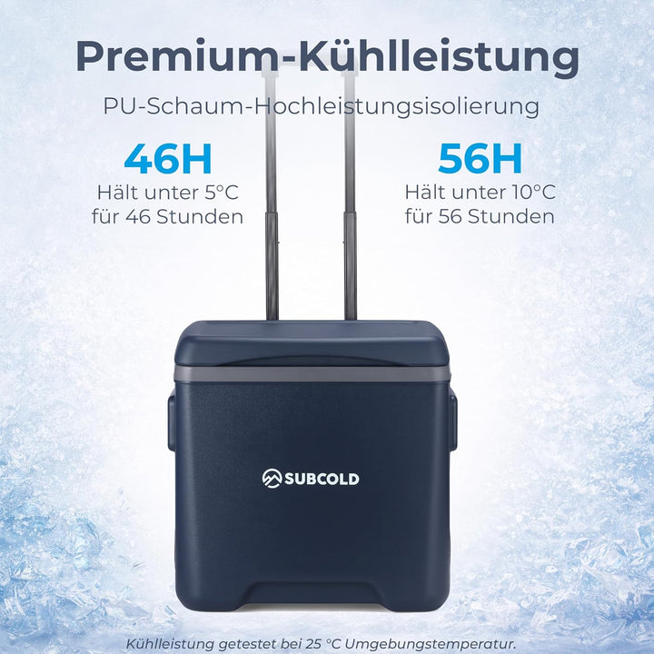 Subcold Kühlbox mit 2 Kühlakkus - Leichte isolierte Kühlbox | Isolierte Kühlbox für Reisen, Auto, Pi