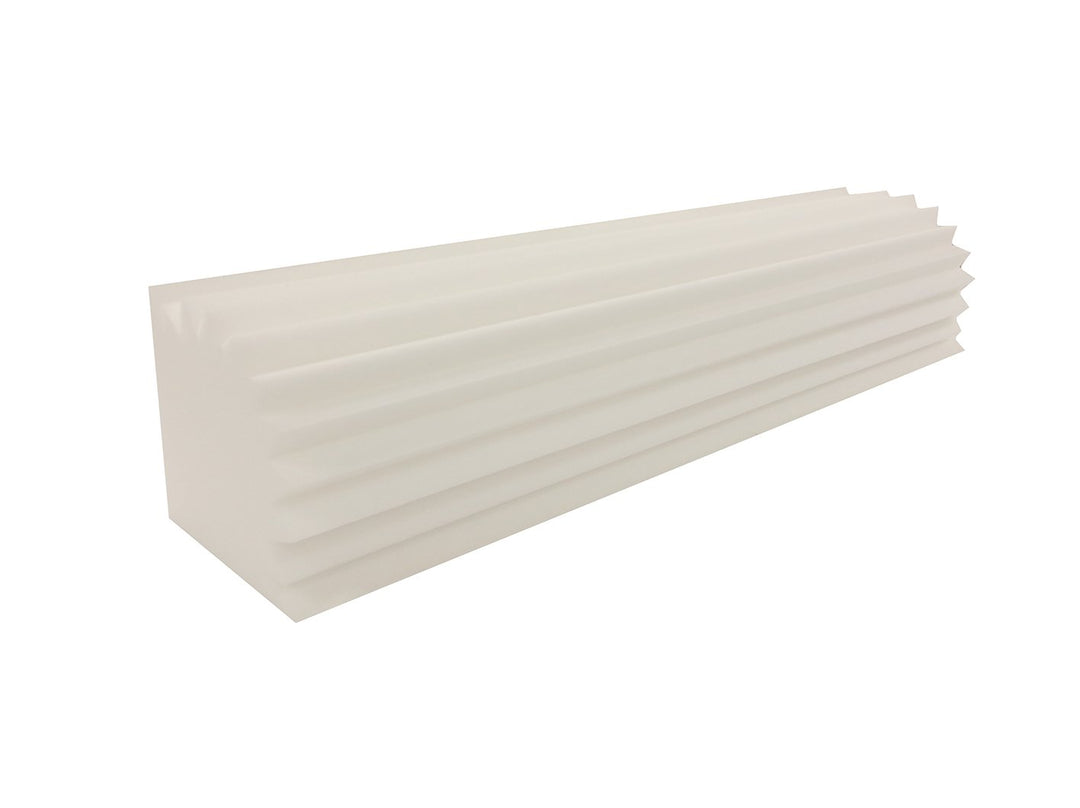 (6 St. Weiss Ca. 100x20x20cm) Bass Trap Absorber Lamellen (Pyramiden) Profil 6 St. Weiss 100x20x20cm