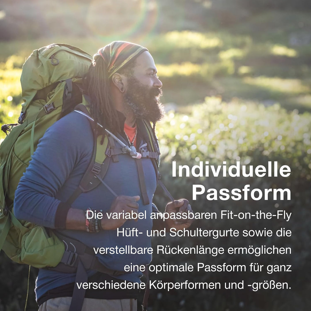 Osprey Aether Herren-Trekkingrucksack, 55L Small/Medium, Acorn Red Acorn Red 55L - S/M, Acorn Red 55