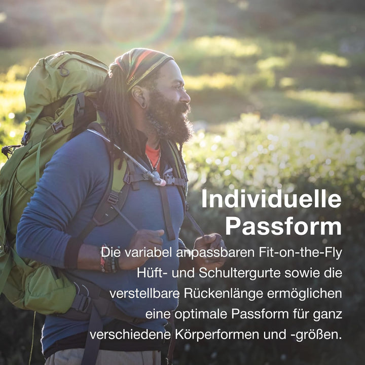 Osprey Aether Herren-Trekkingrucksack, 55L Small/Medium, Acorn Red Acorn Red 55L - S/M, Acorn Red 55