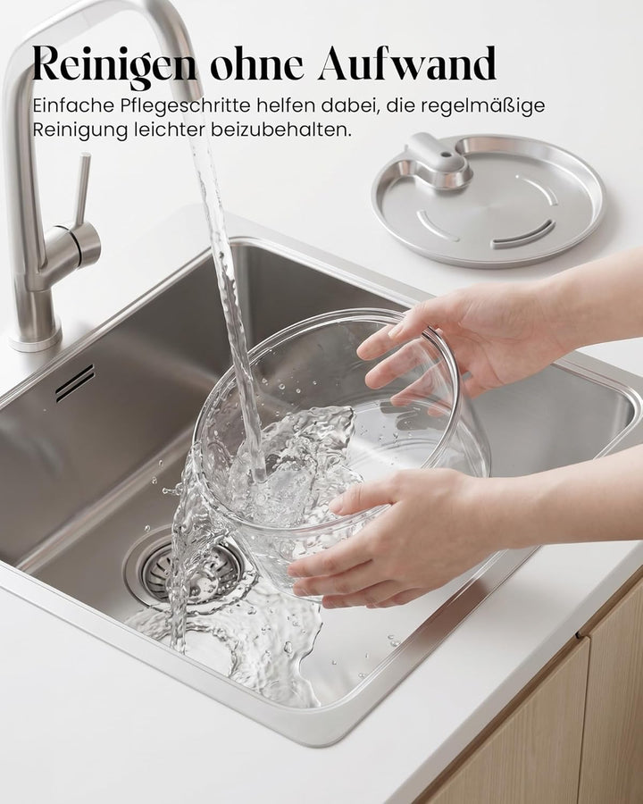 Tomxcute Trinkbrunnen für Katze - 108oz/3,2 L Katzenbrunnen aus Glas mit Wasserhahn-Design, Ultra le