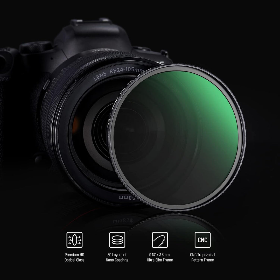 NEEWER 58mm Black Diffusion 1/4 Filter Schwarze Diffusion Träumerischer Kinoeffekt Ultradünner Kamer