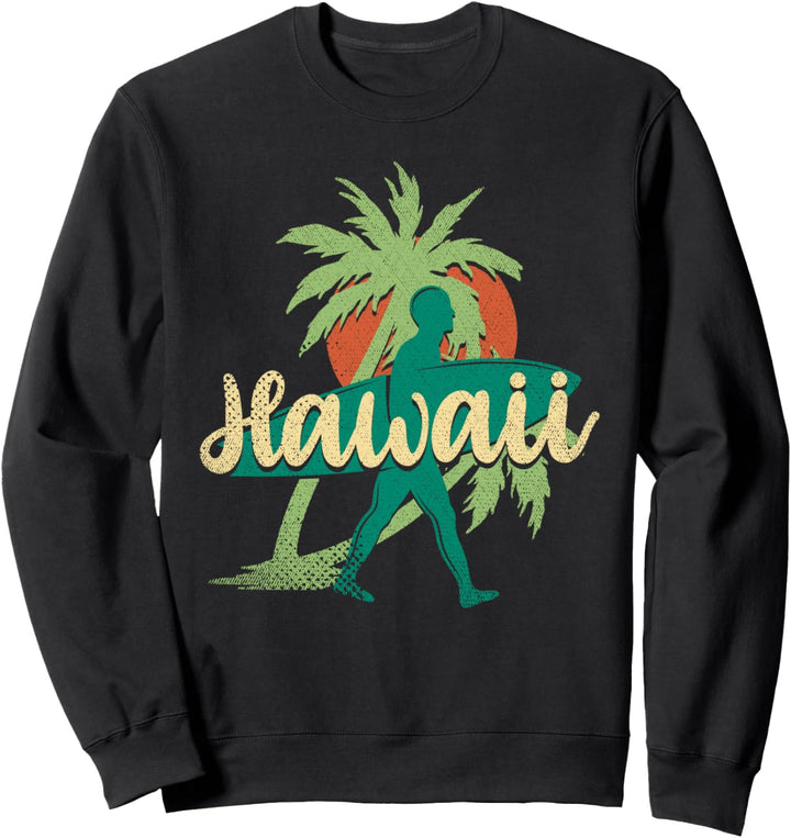 Hawaiianischer Surfer Tropischer Sommerurlaub Surfen Hawaii Sweatshirt