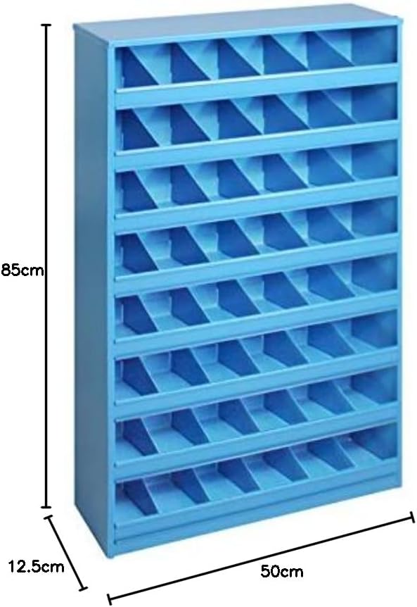 1a-TopStore XXL Profi Schüttenregal mit 48 Fächern aus stabilem Stahlblech, 85x50x12,5 cm, Wandregal