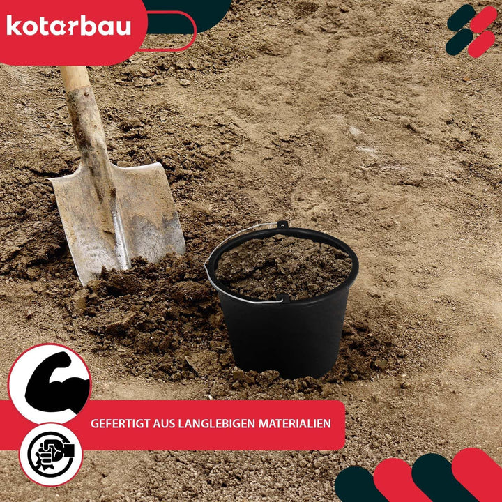 KOTARBAU 20er Set Baueimer 5L aus Kunststoff Putzeimer Mörteleimer Zementeimer Wassereimer Garteneim