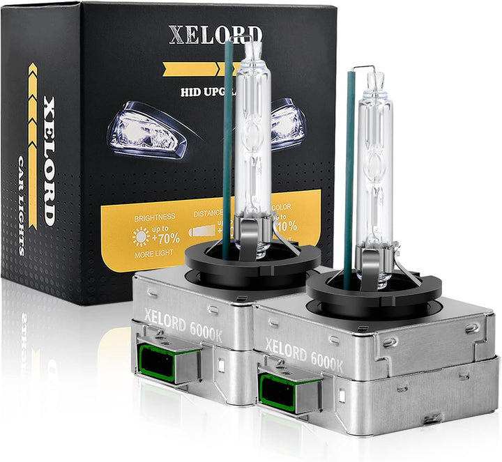XELORD D3S 6000k Xenon Brenner Birne 35W HID Scheinwerferlampe 12V Autolampe(2 Stück)