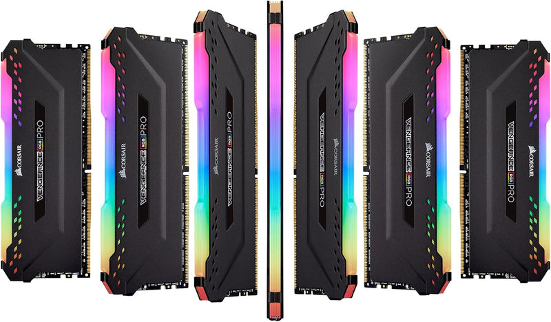 Corsair Vengeance RGB Pro 64GB (2x32GB) DDR4 3600 (PC4-28800) C18 Desktop Memory – schwarz 2 x 32 GB