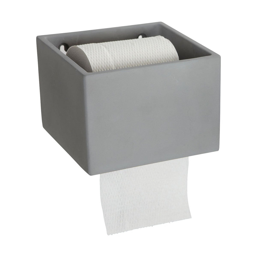 House Doctor Toilettenpapierhalter, Baumwolle, Polyester, Kunstseide, Zement, 14,7 x15x10