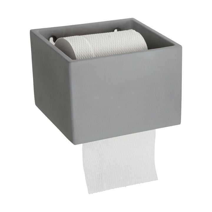 House Doctor Toilettenpapierhalter, Baumwolle, Polyester, Kunstseide, Zement, 14,7 x15x10