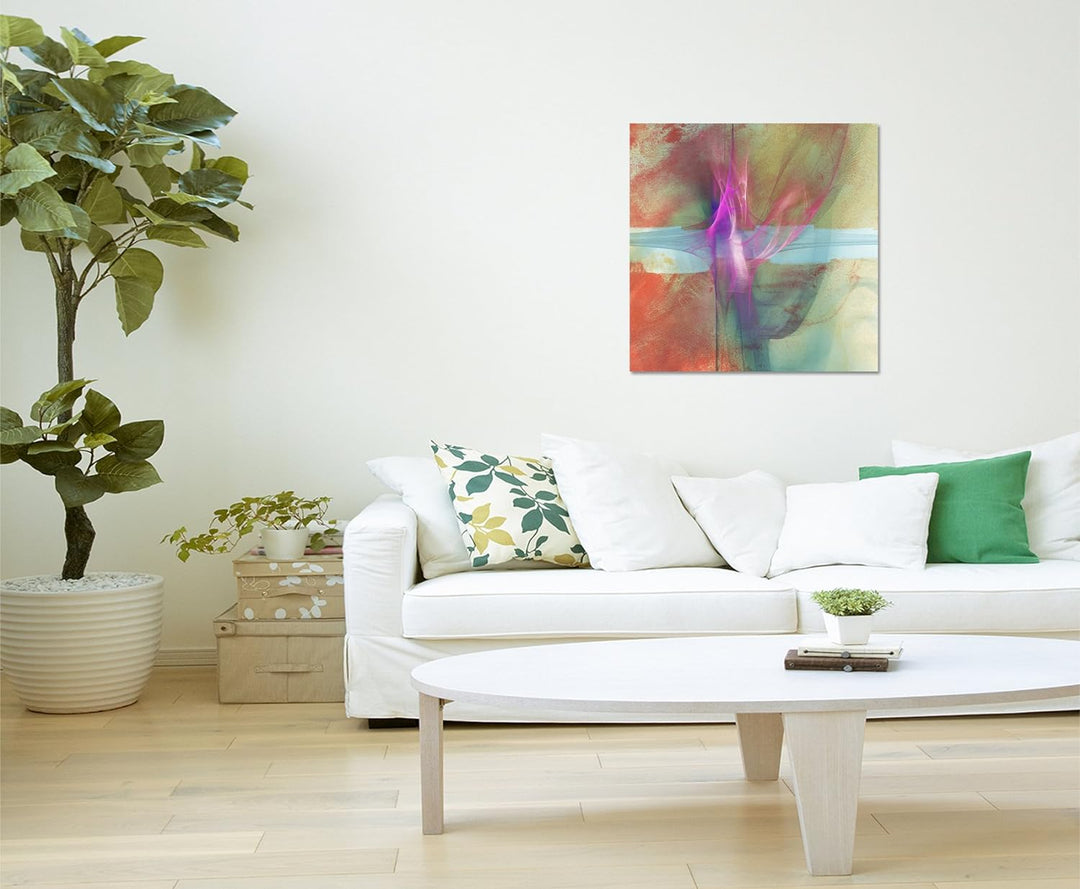 Paul Sinus Art Modernes Wandbild Abstrakt031_60x60cm Abstrakte Kunst Kunstdruck auf Leinwand Zeitlos