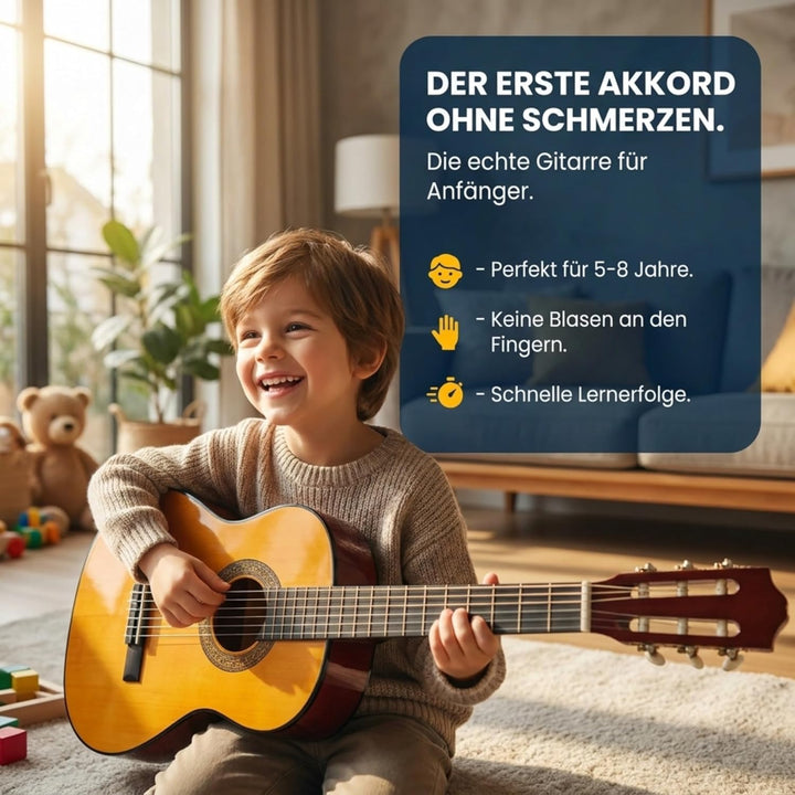 Music Alley Klassische 34-Zoll Junior-akustikgitarre für Kinder natur, natur