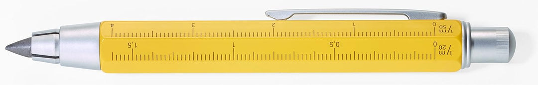 TROIKA ZIMMERMANN 5,6 BLEISTIFT- PEN56/YE Fallminen-Stift (5,6 mm HB-Mine) - Zentimeter-/Zoll-Lineal
