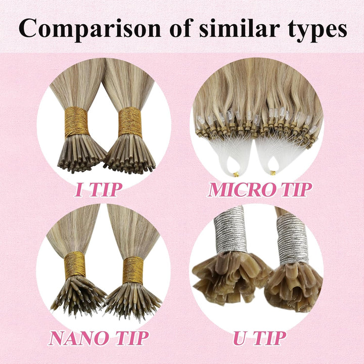 YoungSee Microring Extensions Echthaar 1g Blond Microring Extensions Goldblong bis Blond Microring H